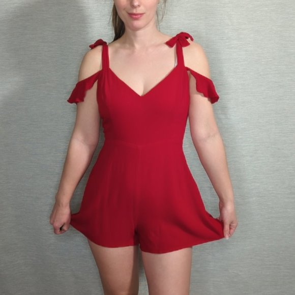 Summer Red Romper - Picture 3 of 9